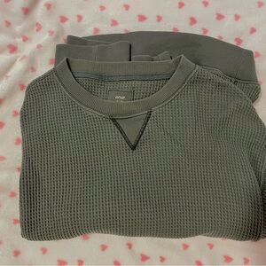 Green aerie thermal sweater
